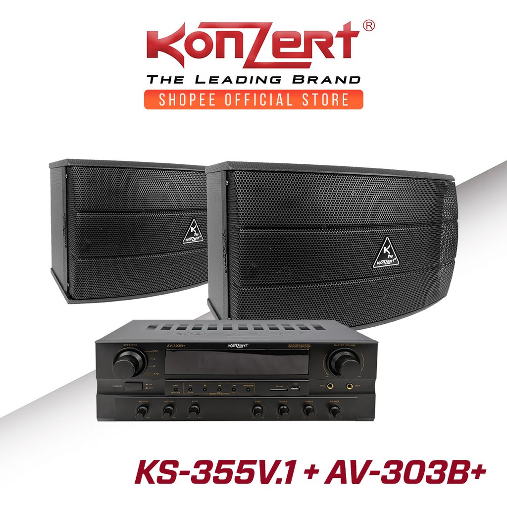 PACKAGE Konzert AV303B+ Karaoke Amplifier + Konzert KS355V1 Karaoke