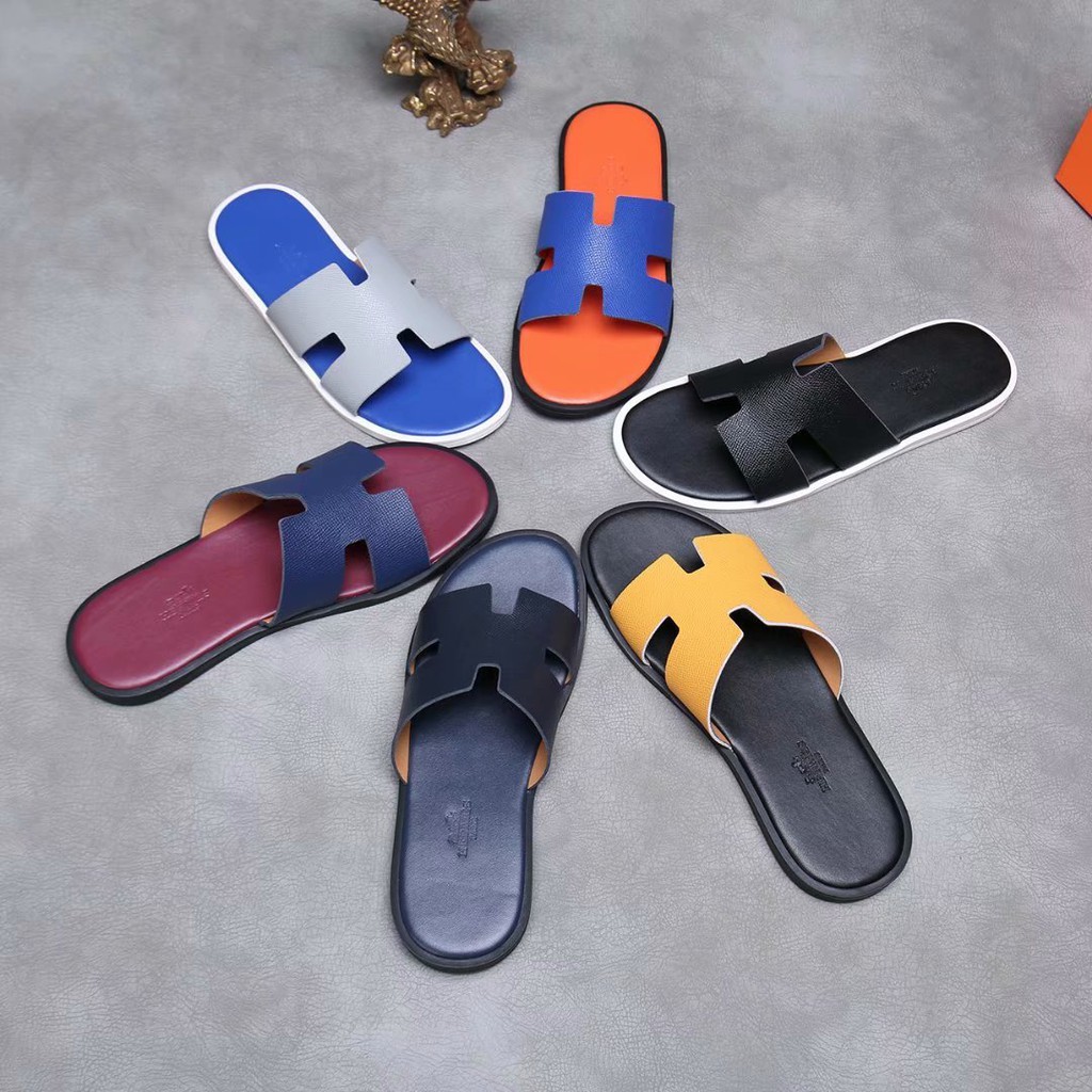 hermes slippers men