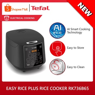 TEFAL Easy Rice Plus Rice Cooker RK736B65 1.8L 10Cup Nonstick Thick Spherical Pot,11 Program AI Tech