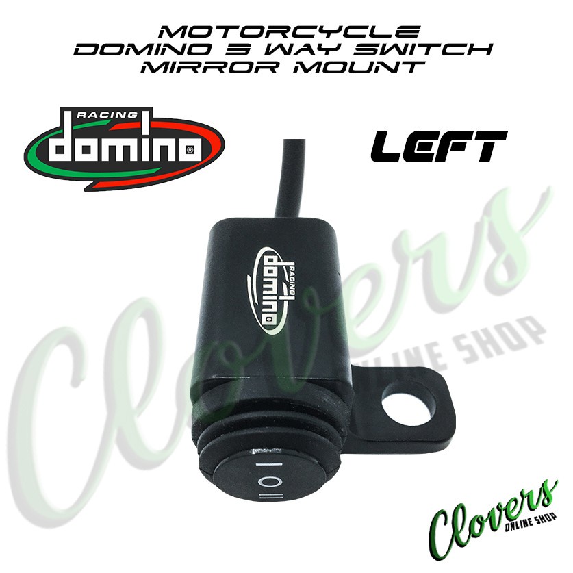 Domino 3 Way Switch Universal Mini Driving Light Mirror Mount (Left