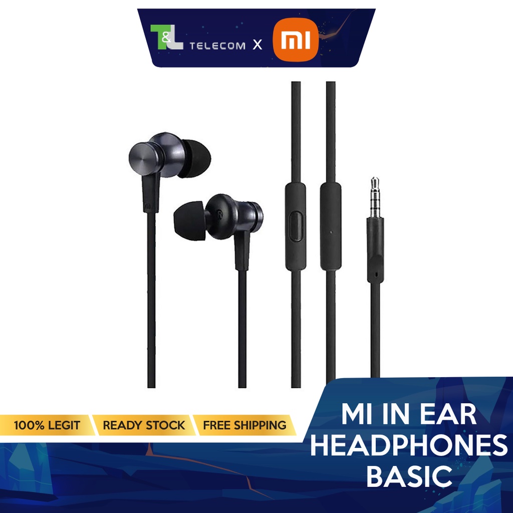 Xiaomi Mi InEar Headphones Basic (Black) Shopee Philippines