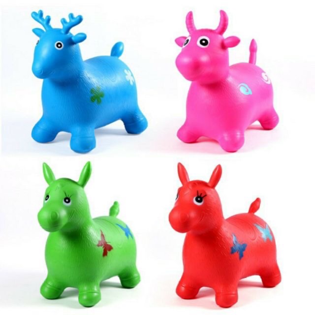 Bouncy Donkey Animal Kiddie Inflatable Toys Jumping Horse | Shopee ...