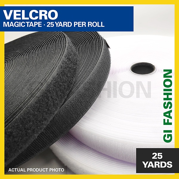 25 YARDS Velcro Magic Tape (Hook and Loop) for sewing DIY craft per