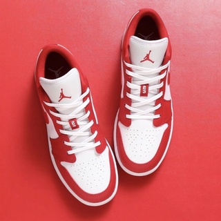 Air Jordan 1 Low cut Red/White sneaker for women and men shoes with box （size41-45）