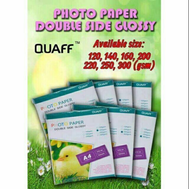 Quaff Double sided Glossy photo paper Shopee Philippines