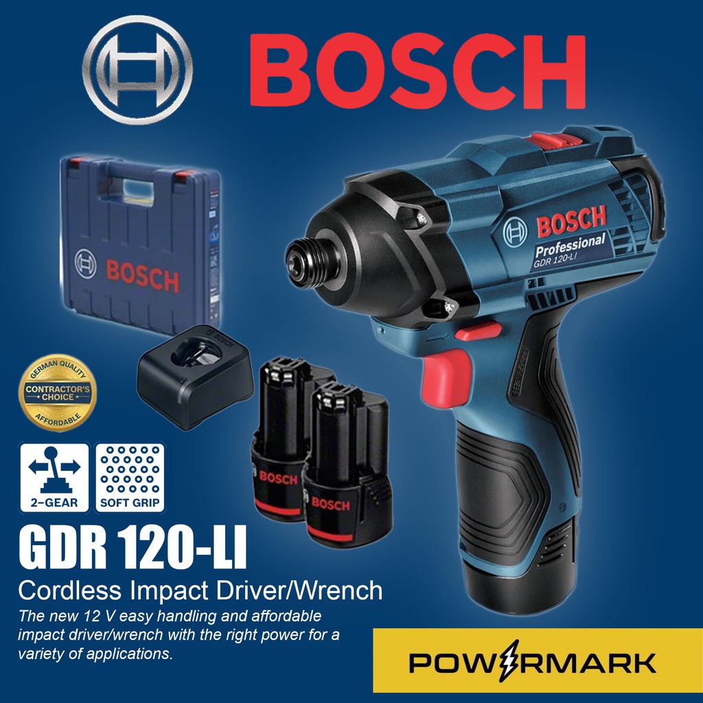 BOSCH GDR 120Li Cordless Impact Driver [POWERMARK BCC] Shopee