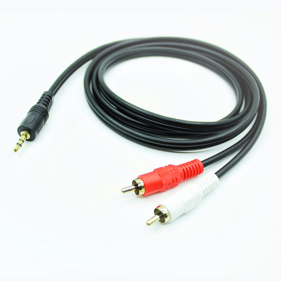 【1.5m/3m/5m/10m】3.5mm to 2 RCA audio cable, for phone, headphone