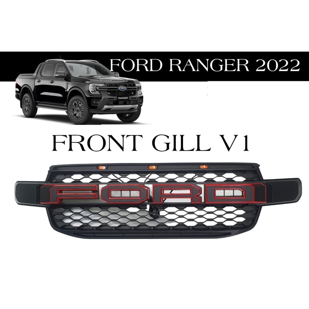 Ford ranger T9 2022 2023 2024 XLT WILDTRACK V1 Front grill grille led
