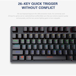 CPSTECH CT87 Oreo Mechanical Keyboard 87 Keys Gaming Keyboard Gamer ...