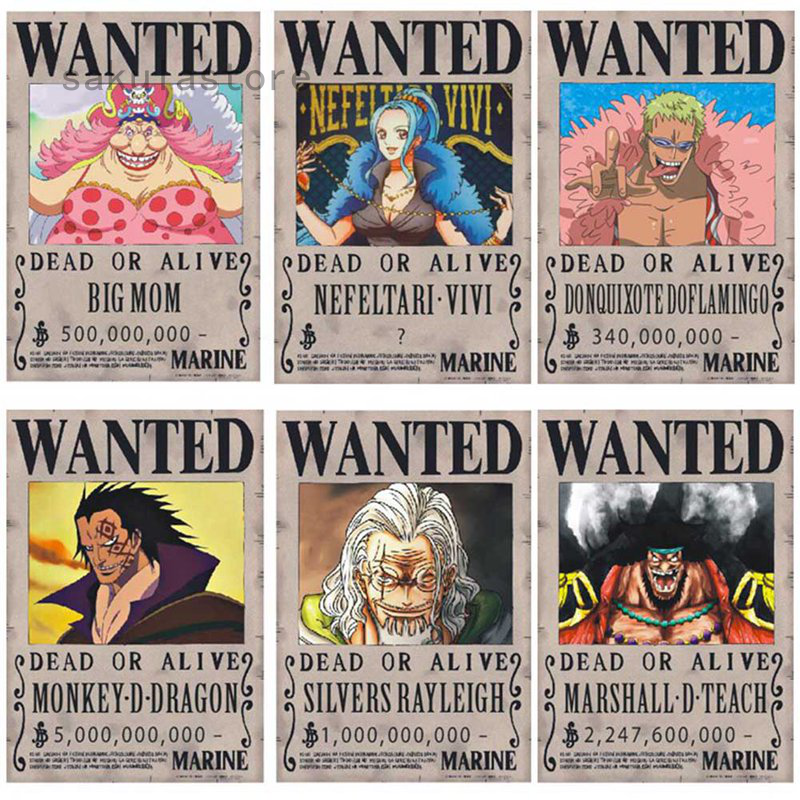 24pcs One Piece Wanted Posters New Edition Luffy Posters Home Decoration Wall Decor Shopee Philippines
