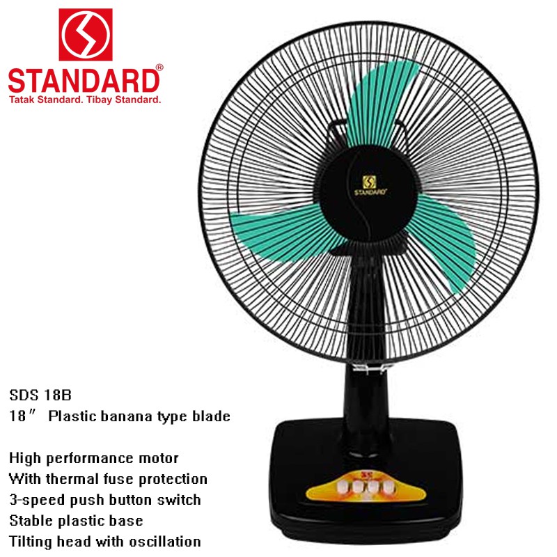 Standard Sds 18b 18 Plastic Banana Type Blade Desk Fan Shopee