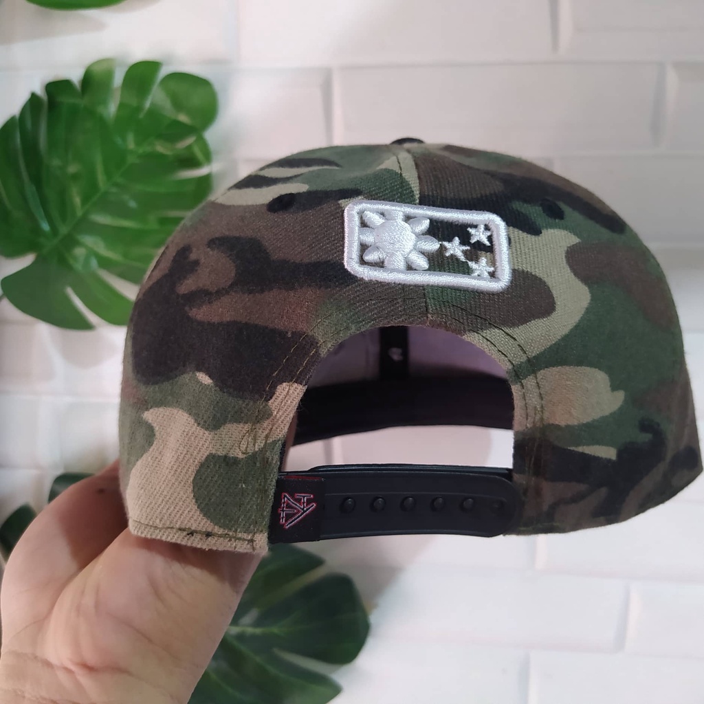 Victoria Court Bull Cap BullCap Hat Snap Back SnapBack Embroidered UniSex Camouflage SnapBack