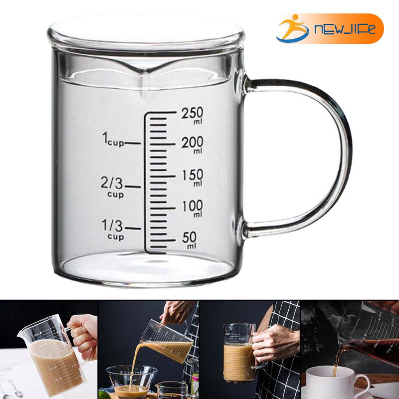 [Shiwaki5] Glass Measuring Cup with Lid with Handle Multi-Function for Kitchen