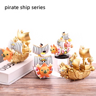 Cartoon Anime One Piece Pirate Ship Model Cake Ornament Sun Sunshine Hand-Made Birthday Baking