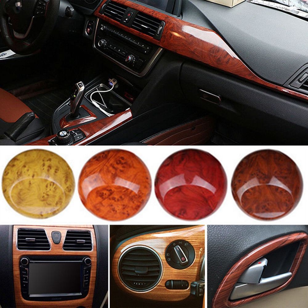 1m Roll Car Vinyl Sticker Film Wrap High Glossy Wood Grain