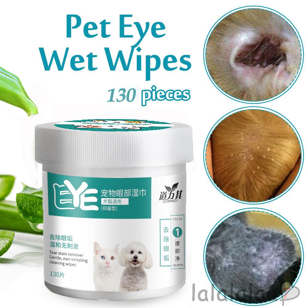 130Pcs Pet Wet Wipes Dog Eye Cat Tear Cleaning Wipes | Shopee Philippines