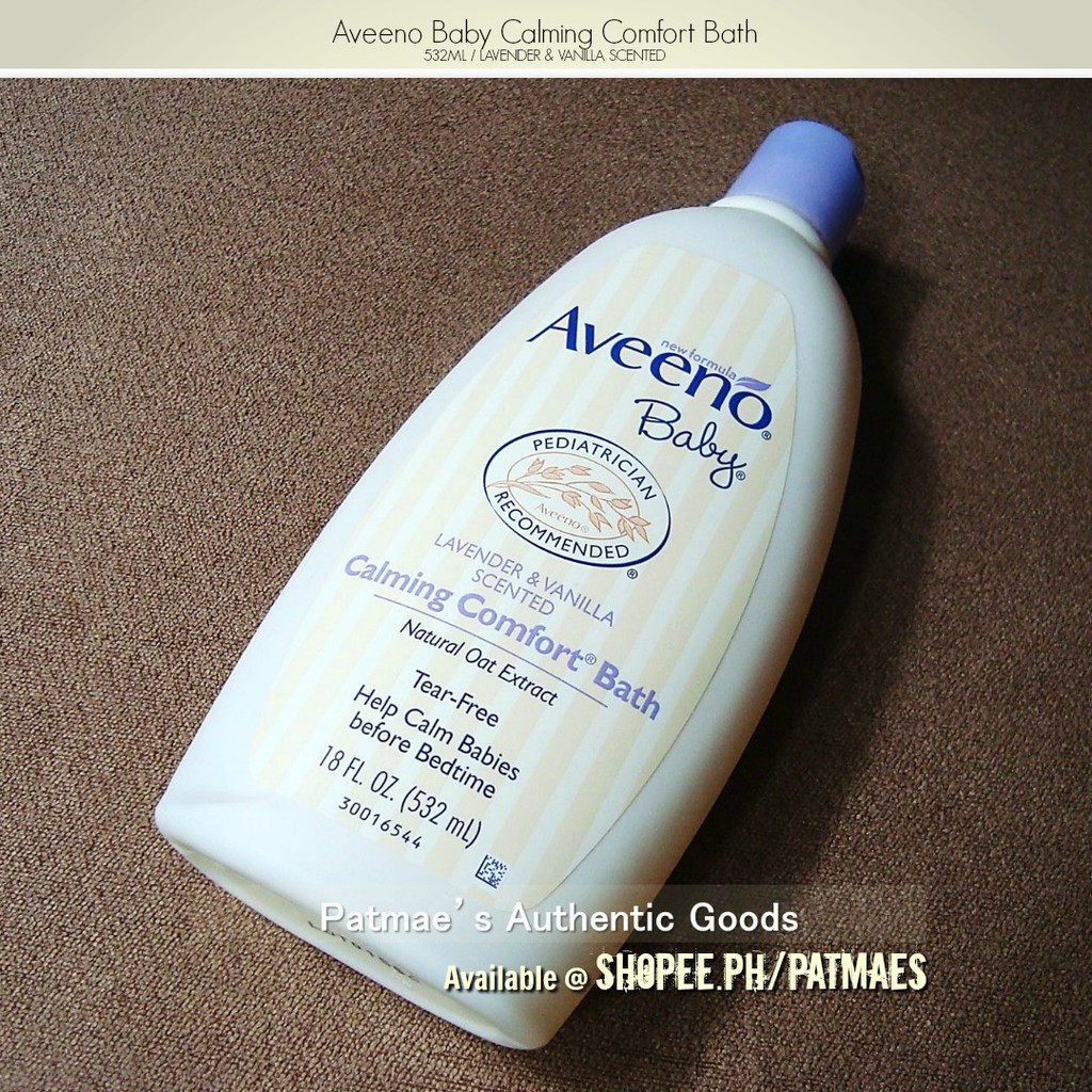 Aveeno Baby Calming Comfort Bath Lavender Vanilla 532ml Shopee