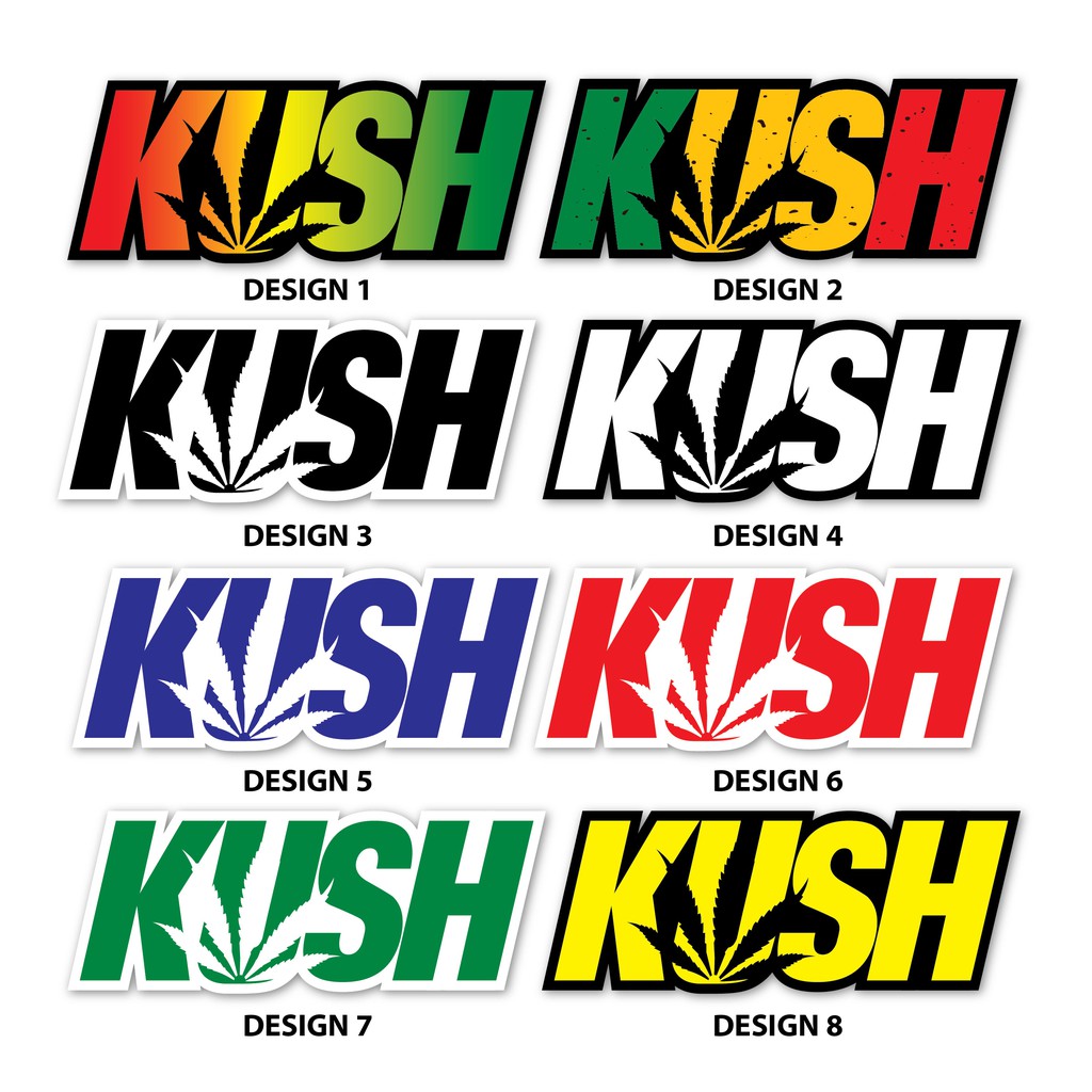 KUSH design logo, vinyl laminated sticker | Shopee Philippines