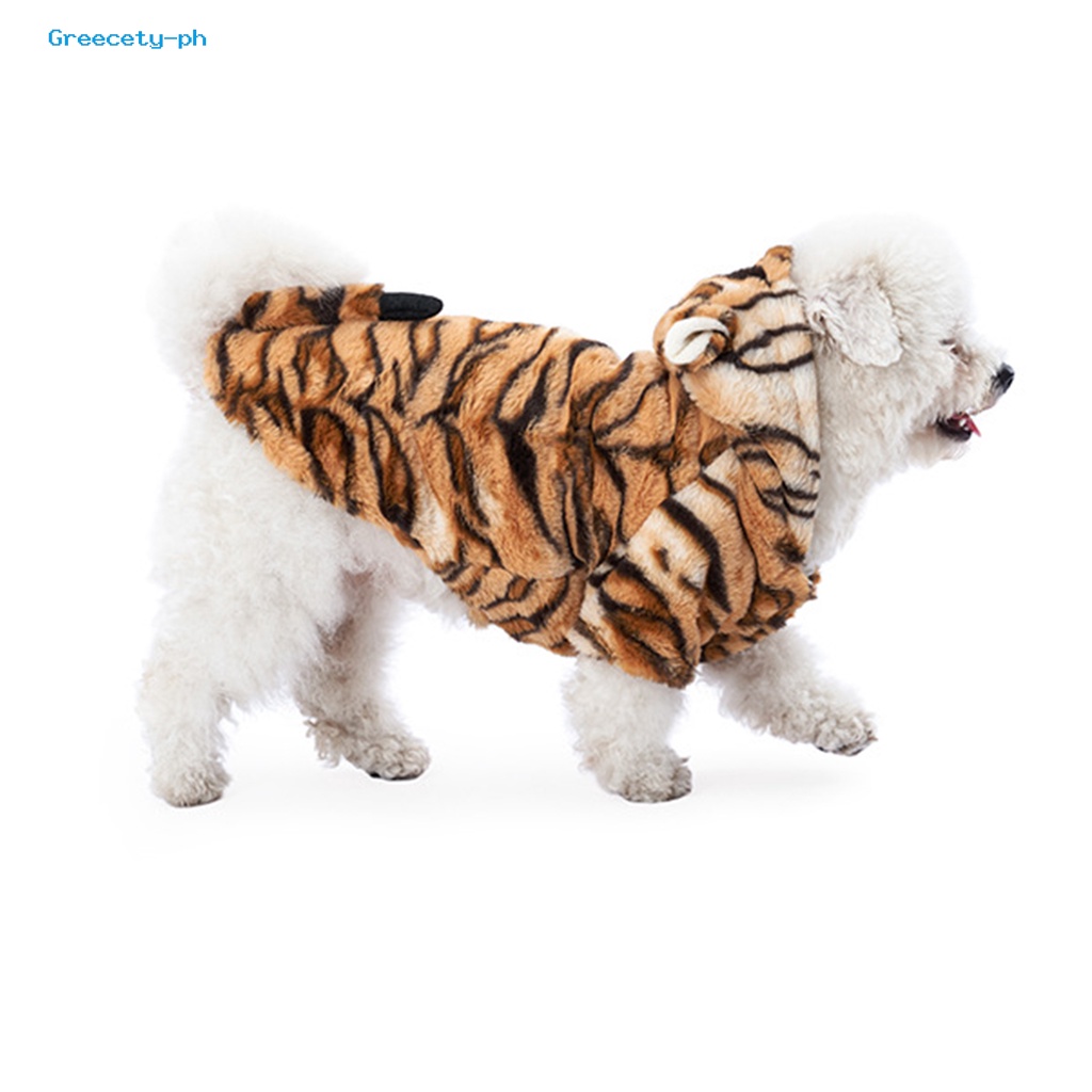 Greecety Puppy Clothes Funny Style New Year Tiger Cosplay Costume Warm Dog Hoodies Pet Clothes #7