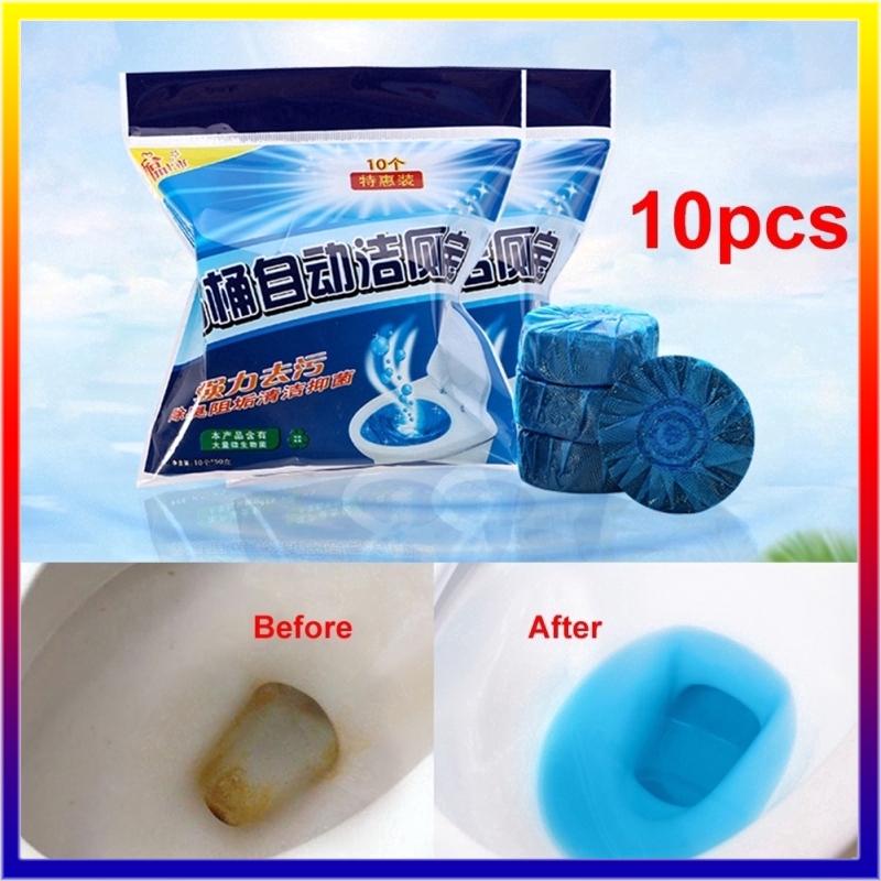 10PCS/Pack Automatic Toilet Cleaner Toilet Tank and Bathroom Cleaner
