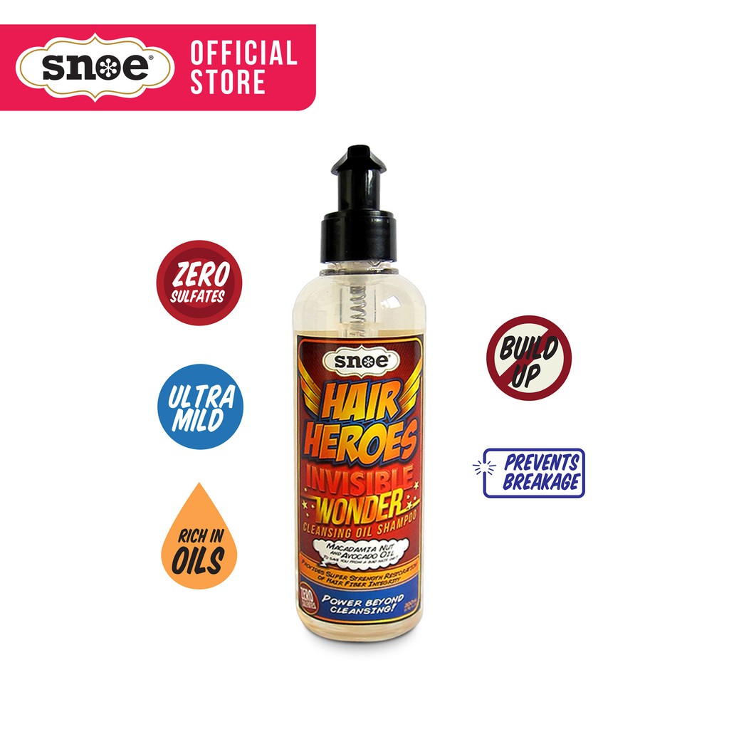 Snoe Beauty Hair Heroes Invisible Wonder Cleansing Oil Shampoo Shopee Philippines