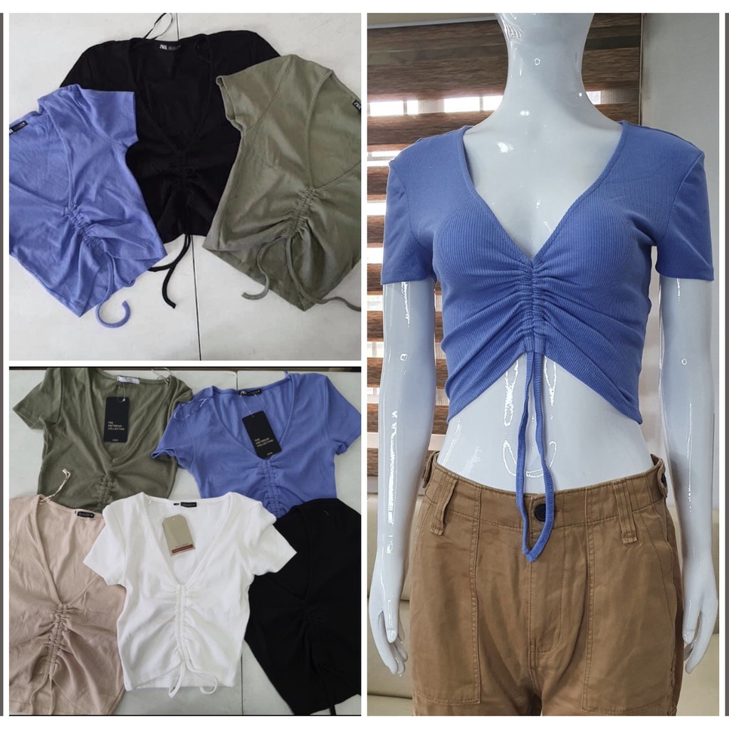 zara ruched top