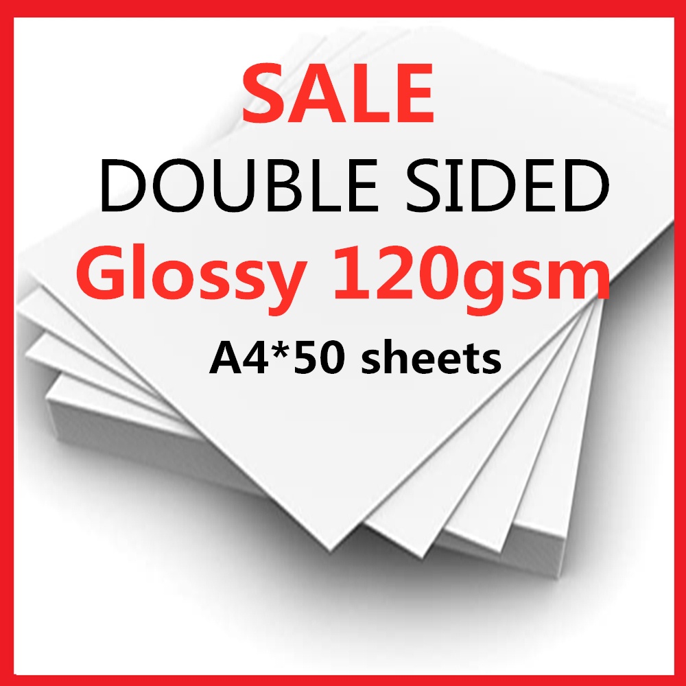 SALE!!!!!! 120GSM A4 Double Sided Glossy Photo Paper 4.0 | Shopee ...