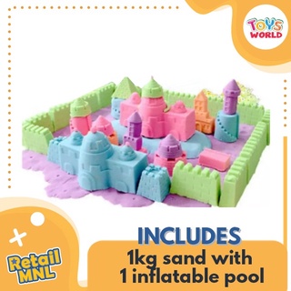 Retailmnl 1kg Space Magic Sand Kinetic Motion Sand with FREE Pool Kids Toy (Variated)