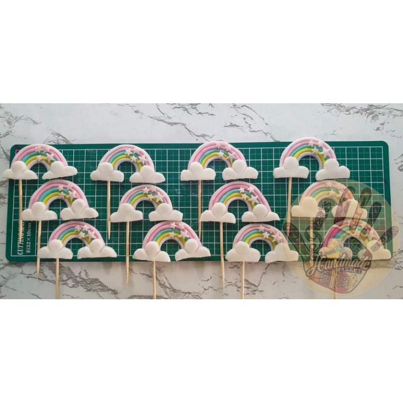 Rainbow Edible Cupcake Topper 12's Shopee Philippines