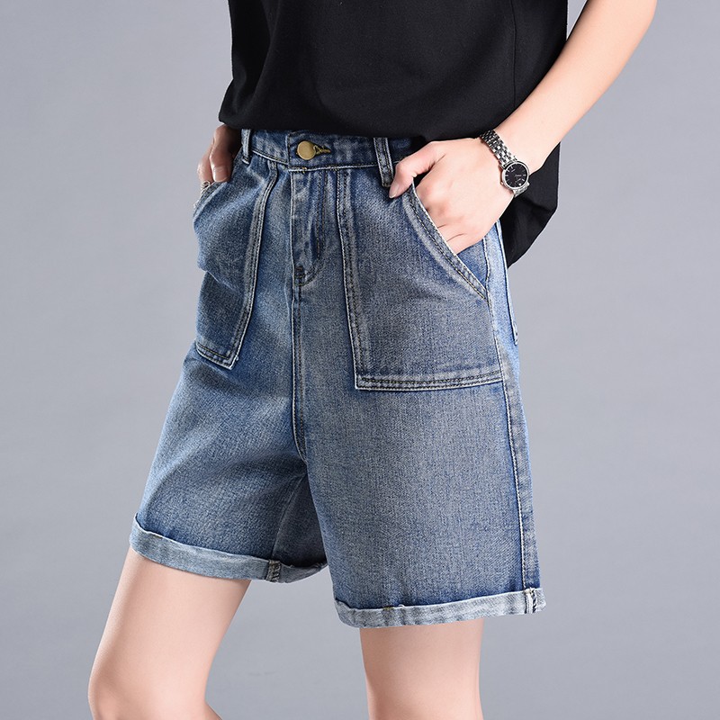 women's plus size bermuda jean shorts