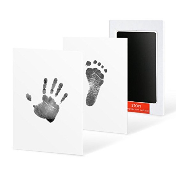 Safe Non-toxic Baby Footprints Handprint No Touch Skin Inkless Ink Pads Kits for 0-10 Months Newborn Pet Dog Paw Prints Souvenir