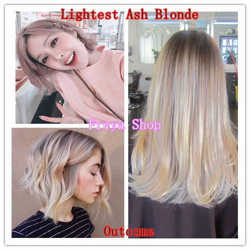 Lightest Ash Blonde Hair Color With Oxidant 11 1 Bob Keratin Permanent Hair Color Shopee Philippines