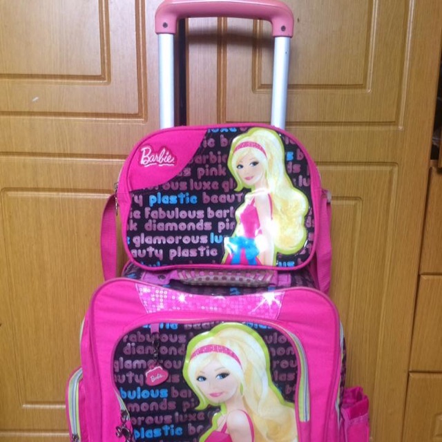 barbie school bags with trolley