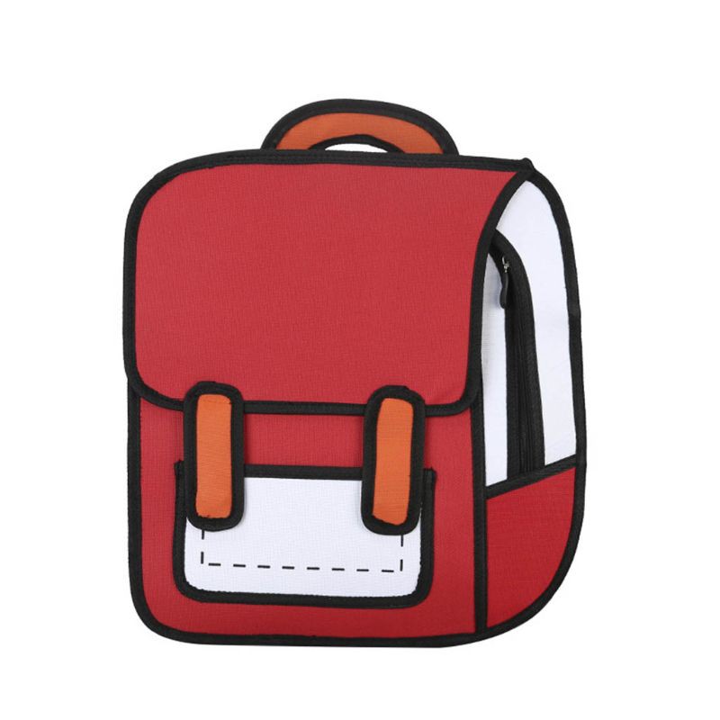Creative Women 2D Drawing Backpack Cartoon School Bag Teenager Girls  Daypack | Shopee Philippines