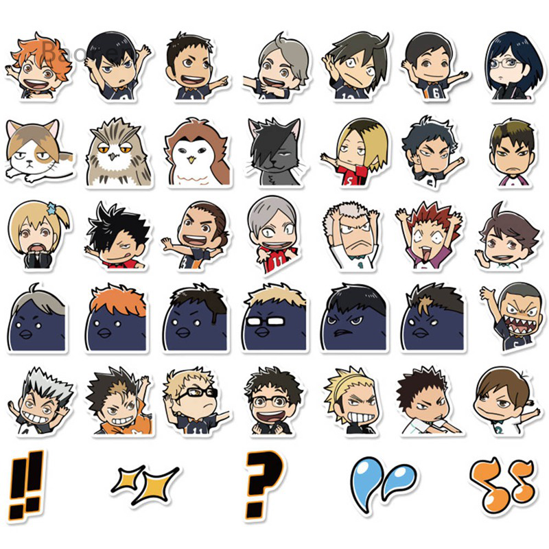 baoren haikyuu series 03 anime stickers 40pcsset diy