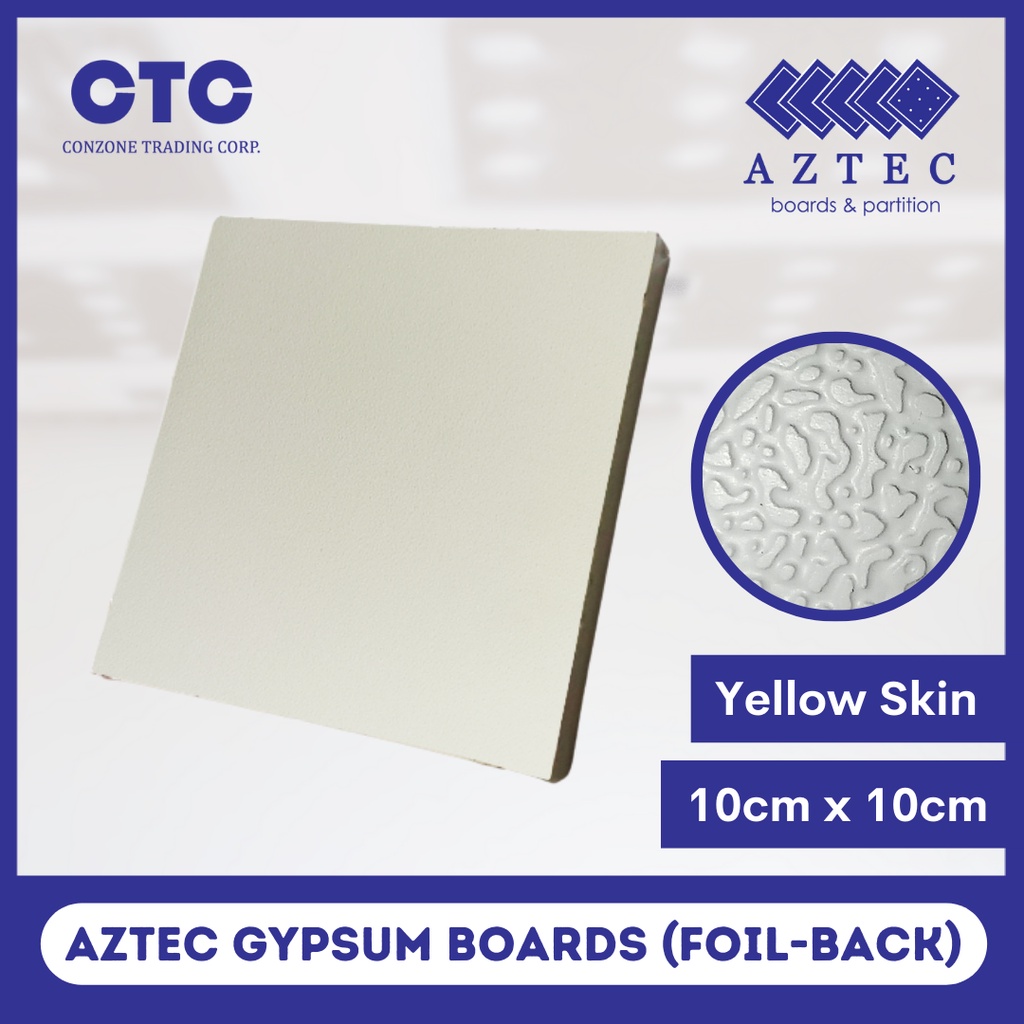Aztec Gypsum Board 10cm x 10cm (Lemon Skin) Ceiling Board (SAMPLE