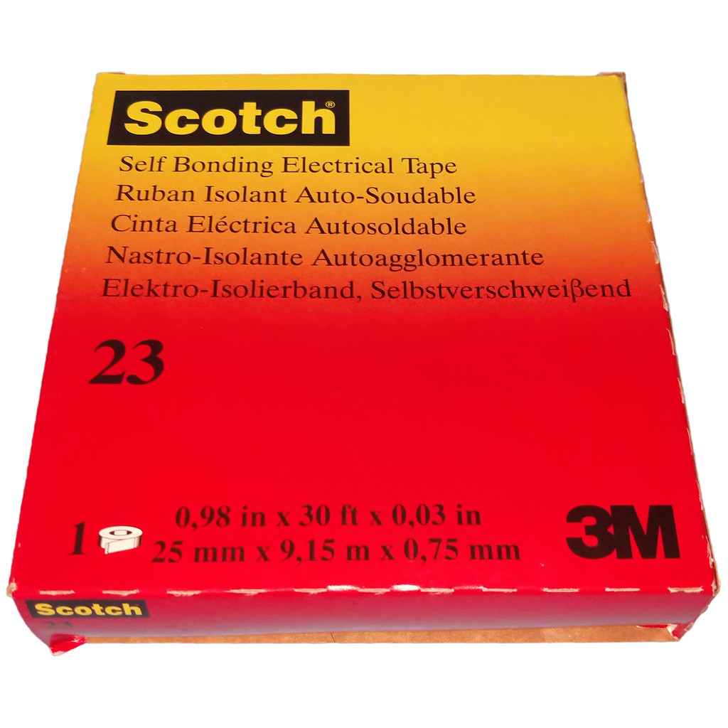 3M SCOTCH 23 self bonding electrical tape 1" ( 25mmx 30ftx 0.75mm ) Shopee Philippines