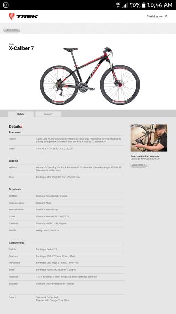 trek caliber 7 price