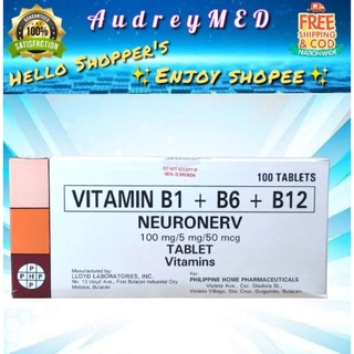 NEURONERV / PLEXIVIT (Vitamin B-Complex)  100 Tablets