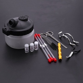 0.2/ 0.3/0.5Mm Airbrush Cleaning Pot Glass Air Brush Holder Clean Paint Jar Bottle Spray Wash Tools  Nozzle Brush Set #3