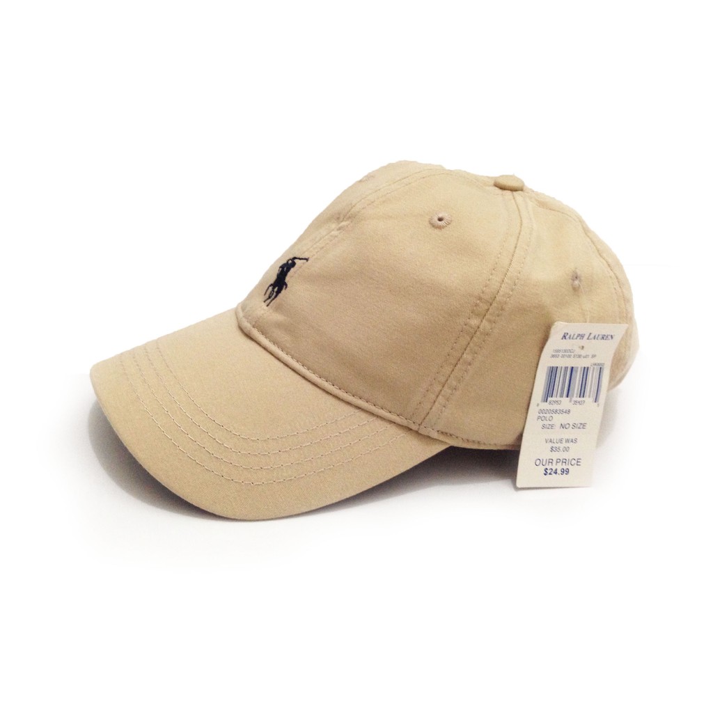 beige polo cap