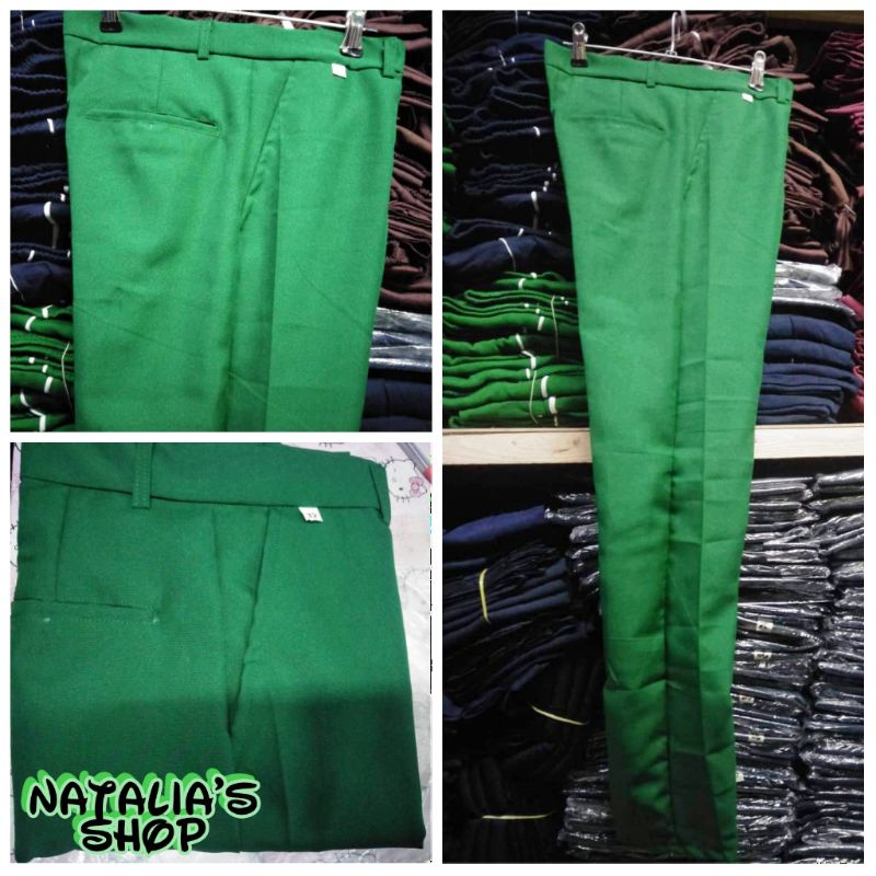 Slack Pants (Emerald Green) | Shopee Philippines