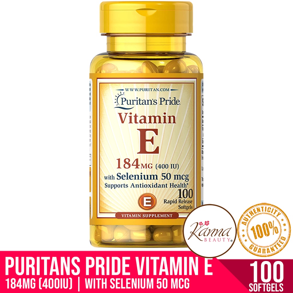 Vitamin E & Selenium 400iu & 50mcg 100 softgels Shopee Philippines