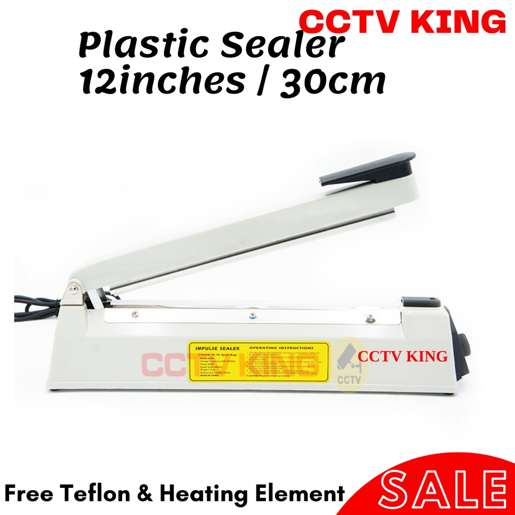 CCTV KING Sealer Impulse Plastic Sealing Device 300 Mm 30cm 12 Inches