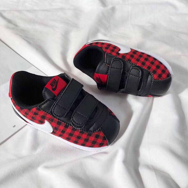 black and red checkered shoes