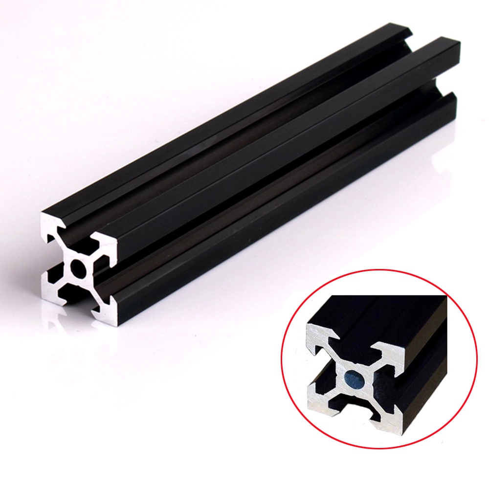10pcs V Slot 2020 Aluminum Extrusion European Standard 800mm Length Anodized Linear Rail For 3D Printer Engraving Machine Workbench Diy Black