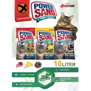 【Philippine cod】 PowerSand 10L BENTONITE Cat Litter By PowerCat - 100% ORGANIC Litter Sand