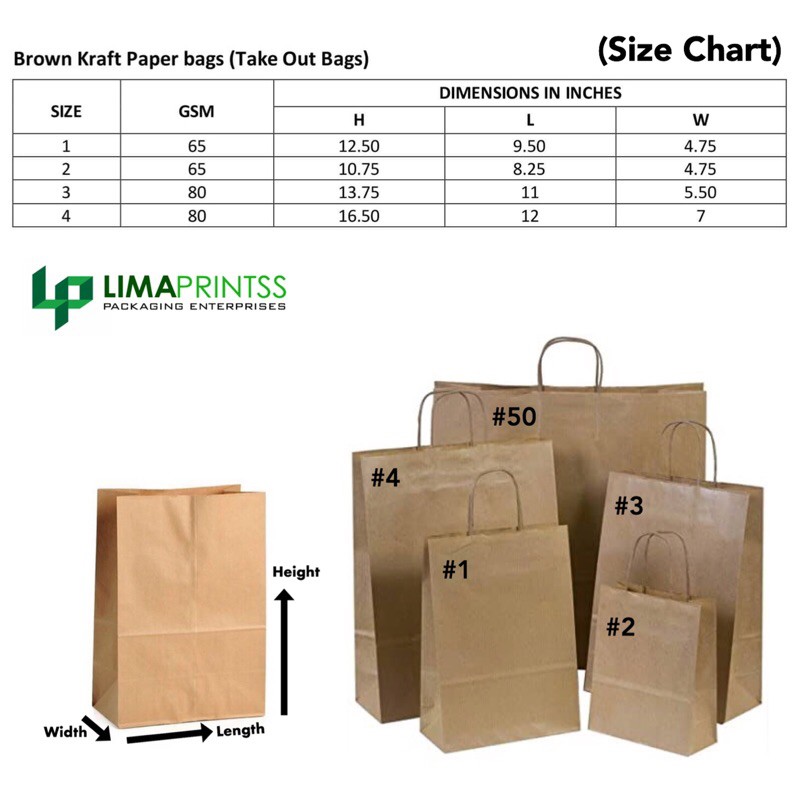 Paper Grocery Bag Size Chart | ubicaciondepersonas.cdmx.gob.mx