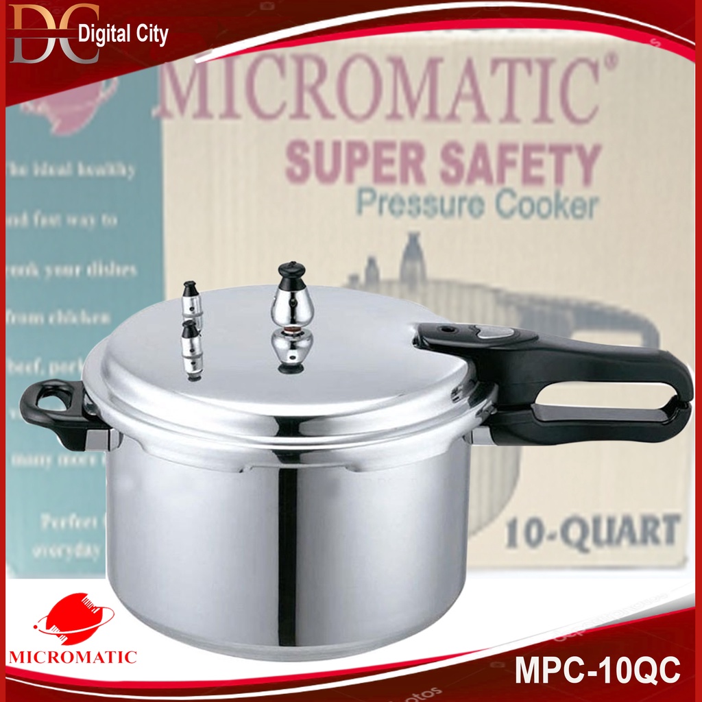 Micromatic MPC 10QC 10 Quarts Pressure Cooker 28cm (Silver)2021