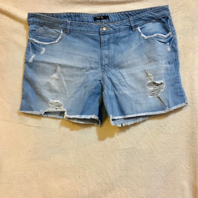 plus size ripped shorts